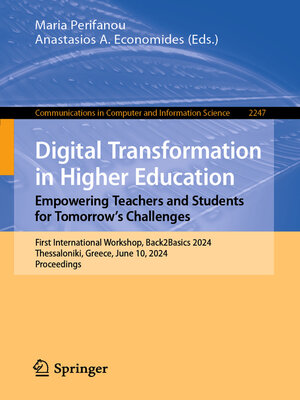 cover image of Digital Transformation in Higher Education. Empowering Teachers and Students for Tomorrow's Challenges